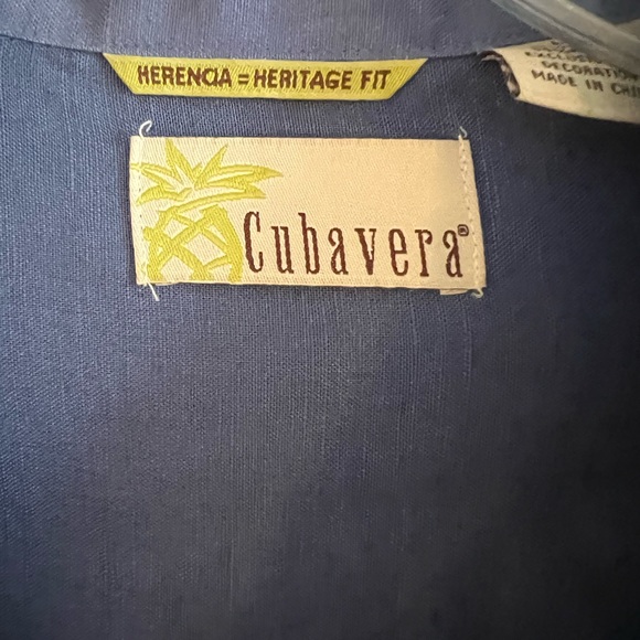 Cubavera Blue Shirt. Size M. - Picture 9 of 9